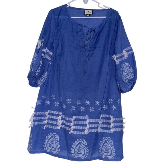 Tuckernuck Other - Tuckernuck Womens French Blue Anjuna Coverup Swim Cover Sz M Boho Beach